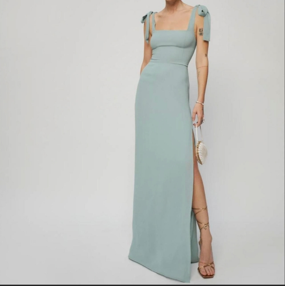 Reformation Westerly Dress in Celadon